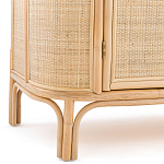 Длинный комод из ротанга с дверцами и ящиками Simone Rattan Chest of Drawers варинант исполнения - 7 | Loft Concept в Омске
