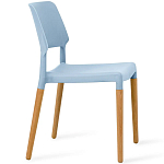 Пластиковый стул на ножках из массива бука Ferret Blue варинант исполнения - 3 | Loft Concept в Омске