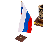 Настольный письменный набор с часами из природного камня обсидиана Royal Set варинант исполнения - 7 | Loft Concept в Омске