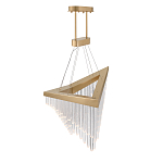 Люстра золотого цвета в форме галочки с каскадом длинных прозрачных трубок Eurofase варинант исполнения - 5 | Loft Concept в Омске