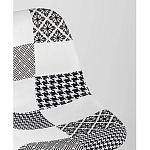 Пластиковый стул на ножках из массива бука Eames Черно-Белый Пэчворк варинант исполнения - 2 | Loft Concept в Омске