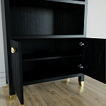 Книжный Стеллаж Elsa Dreams Black с задней стенкой варинант исполнения - 3 | Loft Concept в Омске