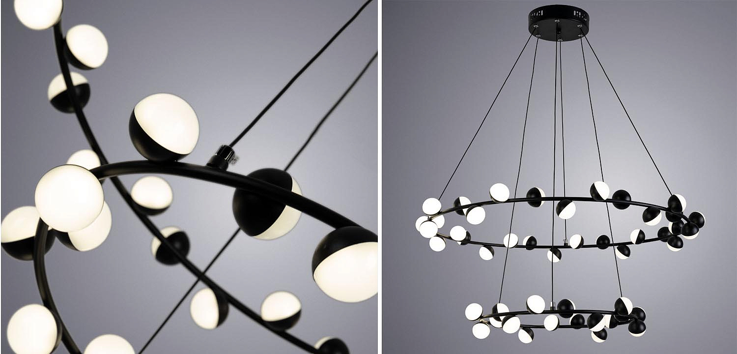 Люстра Vilelme Chandelier black double Люстра Vilelme Chandelier black double - Loft-Concept в Омске