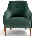 Кресло велюровое темно-зеленого цвета Diaspro Green Armchair варинант исполнения - 2 | Loft Concept в Омске