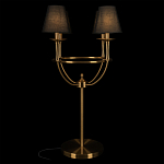 Настольная лампа на металлическом основании бронзового цвета с 4-мя черными конусовидными абажурами Dignity варинант исполнения - 2 | Loft Concept в Омске