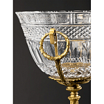 Чаша из рельефного стекла прозрачного цвета на бронзовой подставке Eden Garden варинант исполнения - 5 | Loft Concept в Омске