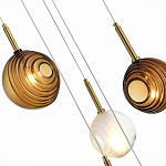 Люстра светодиодная с сферическими стеклянными плафонами Splatter варинант исполнения - 4 | Loft Concept в Омске