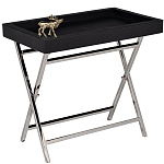 Стол сервировочный кожаный с декором в виде золотистой фигуркой лося Embodiment of Style варинант исполнения - 1 | Loft Concept в Омске