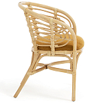 Кресло из ротанга с сиденьем из велюра Vini Rattan Armchair варинант исполнения - 3 | Loft Concept в Омске