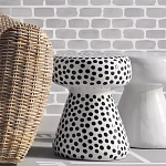 Дизайнерский журнальный стол белый в чёрный горох Gefan варинант исполнения - 1 | Loft Concept в Омске