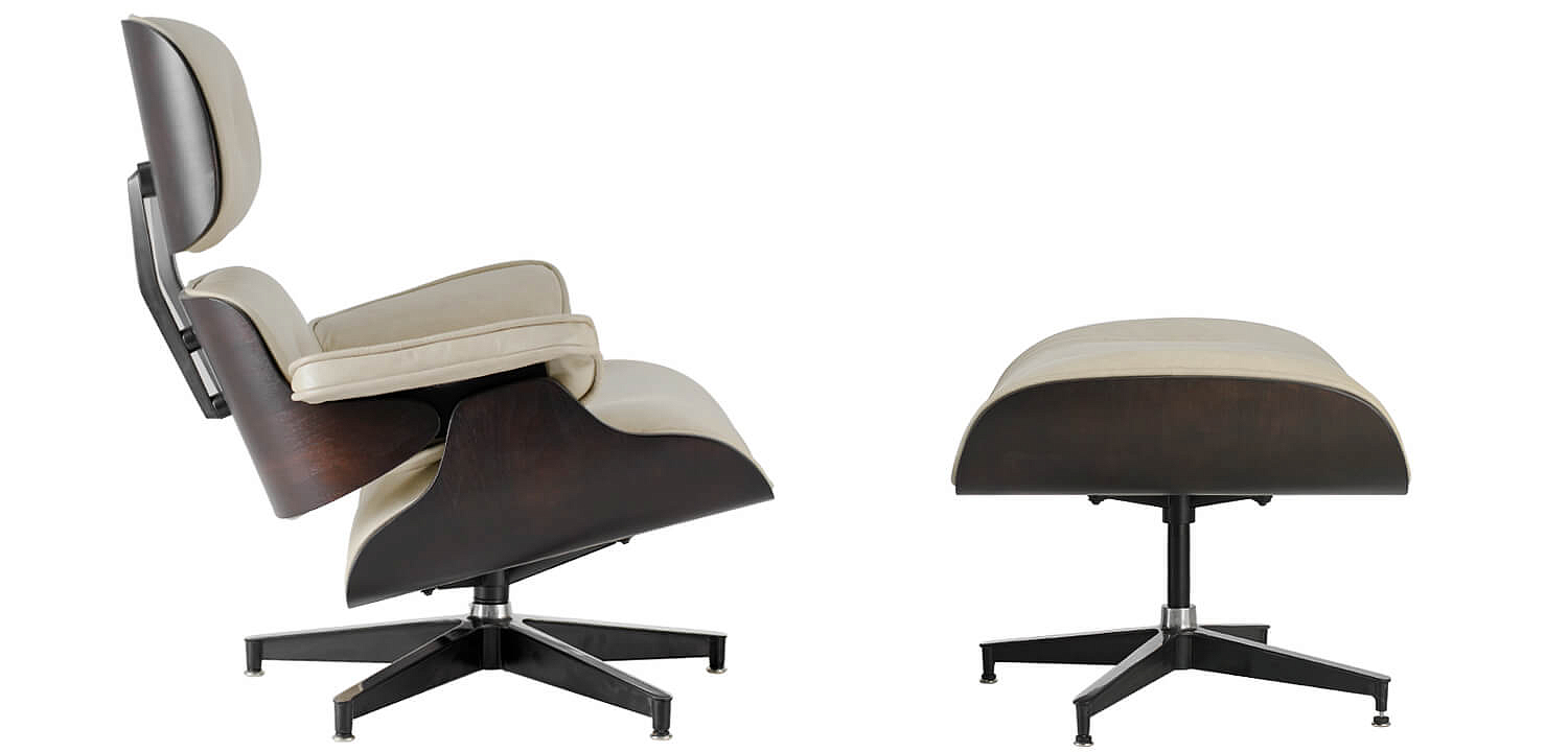 Кресло Eames Lounge Chair & Ottoman cream Кресло Eames Lounge Chair & Ottoman cream - Loft-Concept в Омске