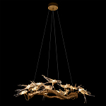Люстра подвесная с прозрачными стеклянными птичками на ветвях Диаметр 100 см Serip Voa варинант исполнения - 3 | Loft Concept в Омске