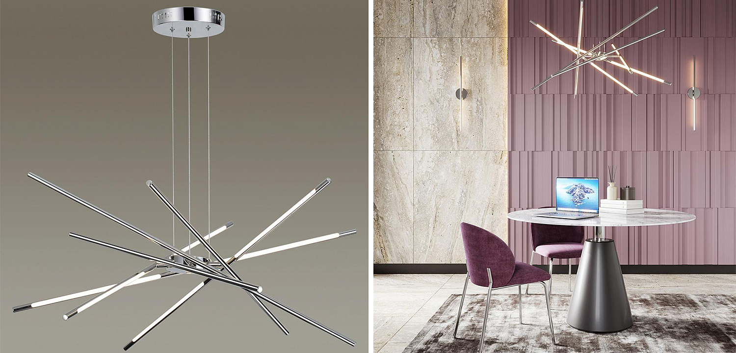 Люстра Trumpet Tube Chrome Chandelier Люстра Trumpet Tube Chrome Chandelier - Loft-Concept в Омске