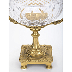 Чаша из рельефного стекла прозрачного цвета на бронзовой подставке Eden Garden варинант исполнения - 3 | Loft Concept в Омске