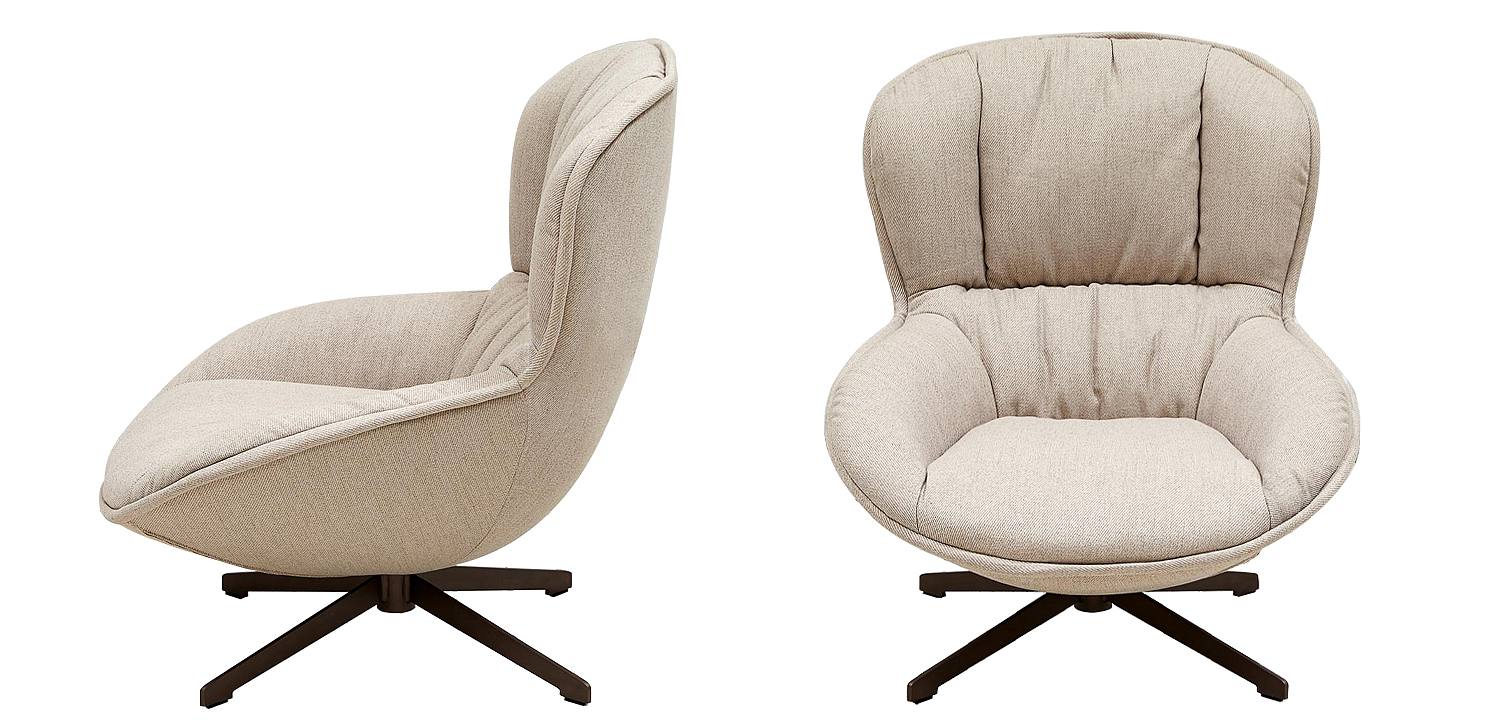 Кресло вращающееся бежевое Kemp Armchair - Loft-Concept в Омске