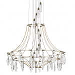 Люстра подвесная из металла с хрустальными прозрачными подвесками Quasar 81 варинант исполнения - 1 | Loft Concept в Омске