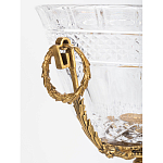 Чаша из рельефного стекла прозрачного цвета на бронзовой подставке Eden Garden варинант исполнения - 2 | Loft Concept в Омске