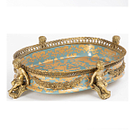 Чаша с орнаментом на ножках в виде бронзовых ангелов Eden Garden варинант исполнения - 2 | Loft Concept в Омске