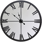 Часы настенные зеркальные с чёрным металлическим циферблатом Mirror Tower Clock варинант исполнения - 1 | Loft Concept в Омске