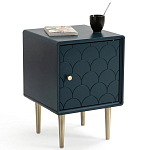 Тумба с одной дверцей Scale Ornament Blue Nightstand варинант исполнения - 1 | Loft Concept в Омске