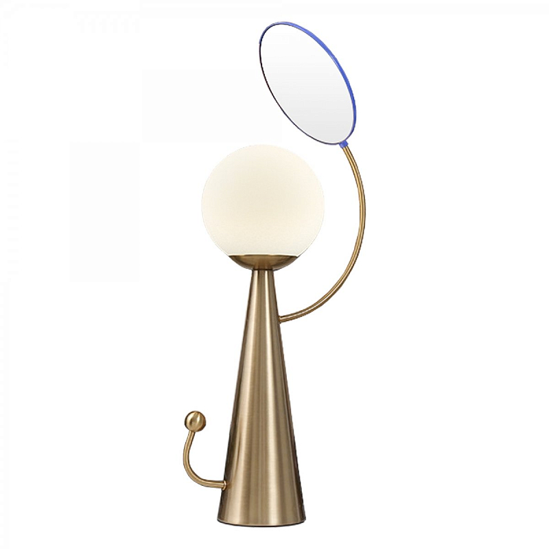 Настольная лампа SACHI SACHA TABLE LAMP Brass Белый Латунь Синий Настольная лампа SACHI SACHA TABLE LAMP Brass Белый Латунь Синий в Омске | Loft Concept
