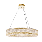 Люстра подвесная круглая из прозрачного хрусталя с золотым корпусом Selfsufficient варинант исполнения - 6 | Loft Concept в Омске