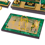 Настольный письменный набор из малахита с декором в виде лошади Leader Organizer варинант исполнения - 3 | Loft Concept в Омске