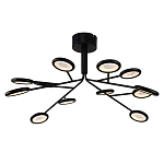 Люстра черного цвета с 12-ю круглыми плафонами Bendik Lighting варинант исполнения - 2 | Loft Concept в Омске