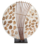Настольная лампа из перламутра и дерева на подставке Indonesian Shell варинант исполнения - 3 | Loft Concept в Омске