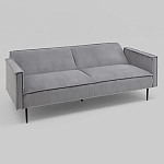 Диван современный вельветовый прямой Worcester Серый варинант исполнения - 4 | Loft Concept в Омске