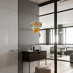 Люстра конусовидная с каскадом из разноцветных круглых подвесов Key Lustar варинант исполнения - 4 | Loft Concept в Омске