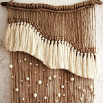 Дизайнерское Панно Дюна Макраме из нитей и бусин Wall Panel Dune варинант исполнения - 1 | Loft Concept в Омске