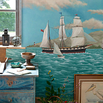 Обои ручная роспись Nantucket Crossing Brandt colourway on scenic paper варинант исполнения - 2 | Loft Concept в Омске
