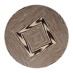 Столик журнальный круглый с полосатым узором Zebroids варинант исполнения - 2 | Loft Concept в Омске