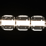 Люстра линейная с 6-ю прозрачными стеклянными плафонами округлой формы HANDLE GRAPE варинант исполнения - 5 | Loft Concept в Омске