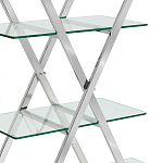 Стеллаж со стеклянными полками на стальном каркасе X-ray варинант исполнения - 3 | Loft Concept в Омске