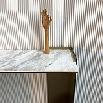 Консоль прямоугольная с основанием чёрного и золотого цвета Wrap варинант исполнения - 3 | Loft Concept в Омске