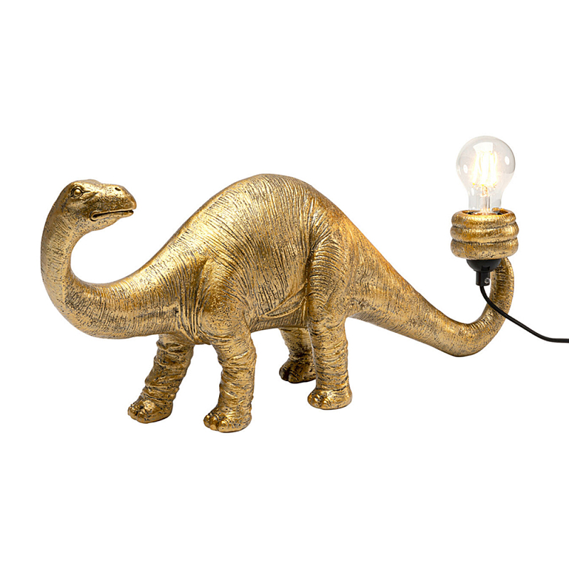 Настольная лампа для детской Золотой Динозавр  Золотой в Омске | Loft Concept 