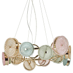 Люстра с плафонами из разноцветного стекла Glass Peonies варинант исполнения - 1 | Loft Concept в Омске