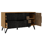 ТВ-тумба с  2-мя ящиками и закрытыми полками Stone Effect варинант исполнения - 4 | Loft Concept в Омске