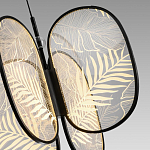 Люстра с гравировкой на акриловых плафонах Gravyura Black D 50 см варинант исполнения - 3 | Loft Concept в Омске