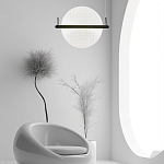 Светодиодный подвесной светильник круглой формы с металлическим черным каркасом Marble Glow варинант исполнения - 6 | Loft Concept в Омске