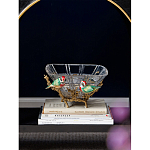 Чаша квадратная из прозрачного стекла с фигурками разноцветных птиц Eden Garden варинант исполнения - 2 | Loft Concept в Омске