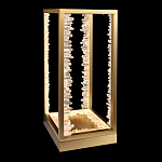 Настольная лампа прямоугольная с декоративными элементами в виде кристаллов Smooth Shine варинант исполнения - 1 | Loft Concept в Омске