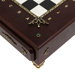 Шахматы в ларце из натуральных камней Долерит Малахит Мрамор Decorative Thematic Chess Русь варинант исполнения - 5 | Loft Concept в Омске