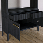 Стеллаж Primo с ящиками Черный дуб  варинант исполнения - 6 | Loft Concept в Омске