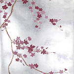 Обои ручная роспись Cherry Tree Special Colourway on Sterling Silver gilded paper варинант исполнения - 2 | Loft Concept в Омске