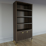 Книжный Стеллаж Elsa Dreams Walnut с задней стенкой варинант исполнения - 1 | Loft Concept в Омске