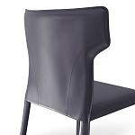 Стул серый из искуственной кожи на 4-х ножках Enigma Gray варинант исполнения - 2 | Loft Concept в Омске