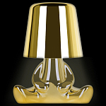 Настольная лампа фигурная золотого цвета с гладким абажуром Высота 16 см Sophia варинант исполнения - 1 | Loft Concept в Омске